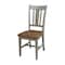 International Concepts Round 42 in Dual Drop Leaf Table, 2 San Remo Side Chairs, Hickory/Stone, 42 W, 42 L, 29.5 in H, Wood K41-42DP-C10P - alternate 2